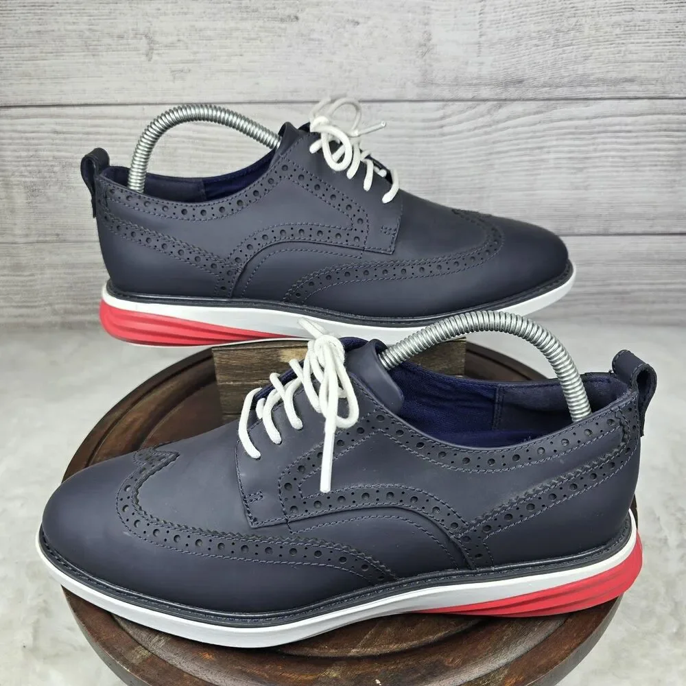 Cole Haan Grand Evolution Mens 8M Sneakers Blue Wingtip Oxford Shoes C26318